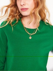 Boden Green Emilia Cotton Crew Jumper - Image 3 of 5