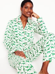Boden Cream 100% Cotton Sateen 100% Cotton Pyjamas Shirt - Image 1 of 5
