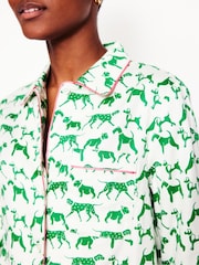 Boden Cream 100% Cotton Sateen 100% Cotton Pyjamas Shirt - Image 2 of 5