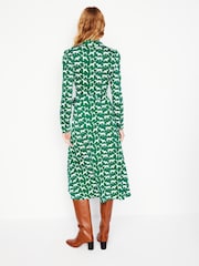 Boden Green Imogen Collared Jersey Dress - Image 2 of 6