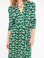 Boden Green Imogen Collared Jersey Dress - Image 5 of 6