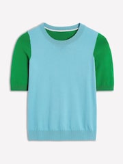Boden Blue Emilia Cotton Crew T-Shirt - Image 6 of 7