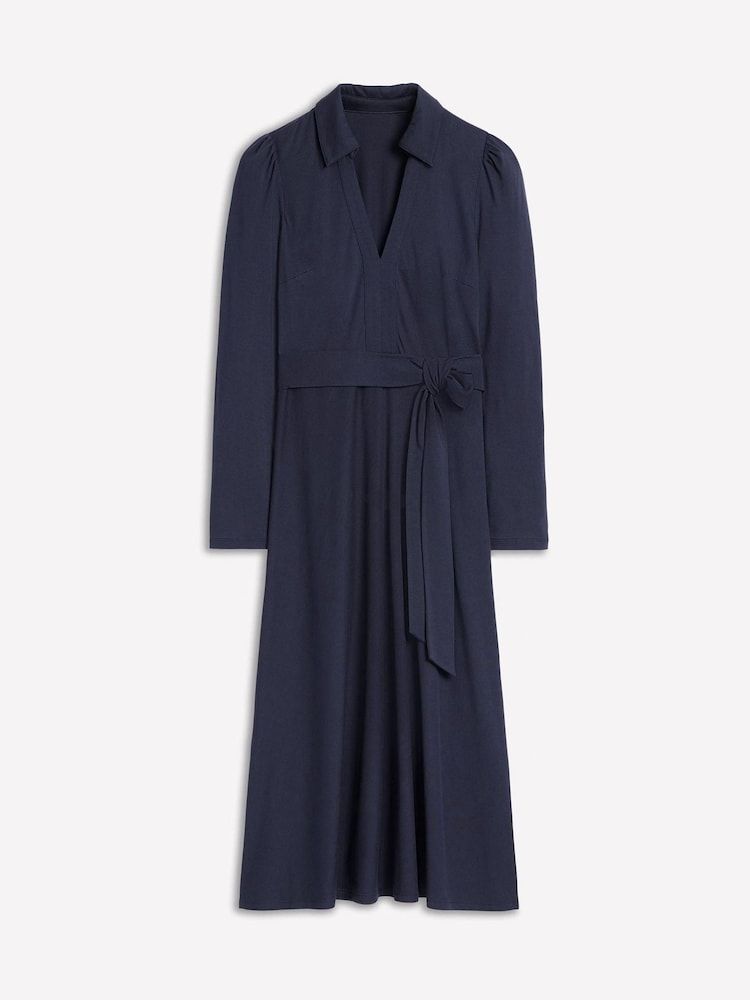 Boden Blue Imogen Collared Jersey Dress - Image 5 of 5