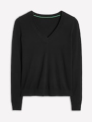Boden Black Emilia V-Neck Jumper - Image 5 of 6