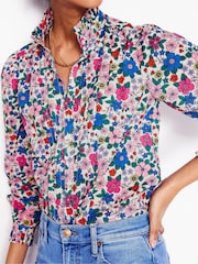 Boden Blue Felicity 100% Cotton Blouse - Image 3 of 6