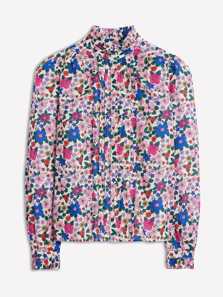 Boden Blue Felicity 100% Cotton Blouse - Image 6 of 6