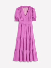 Boden Purple Anna Tiered Linen Midi Dress - Image 5 of 5