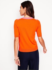 Boden Pink Emilia Cotton Crew T-Shirt - Image 3 of 6