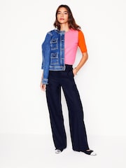 Boden Pink Emilia Cotton Crew T-Shirt - Image 4 of 6