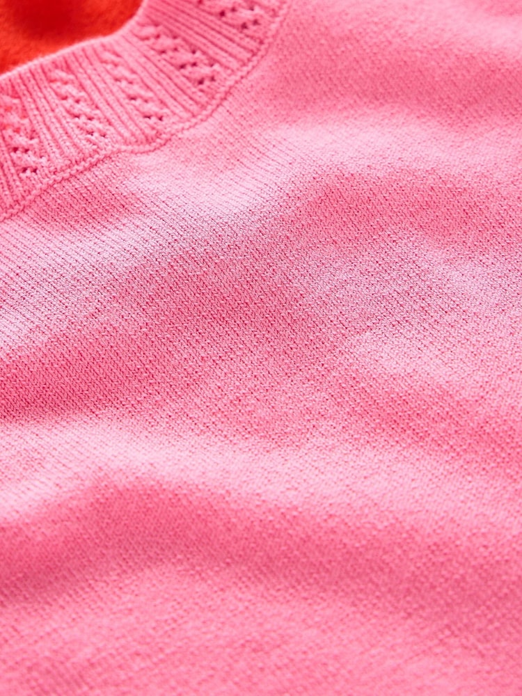 Boden Pink Emilia Cotton Crew T-Shirt - Image 6 of 6