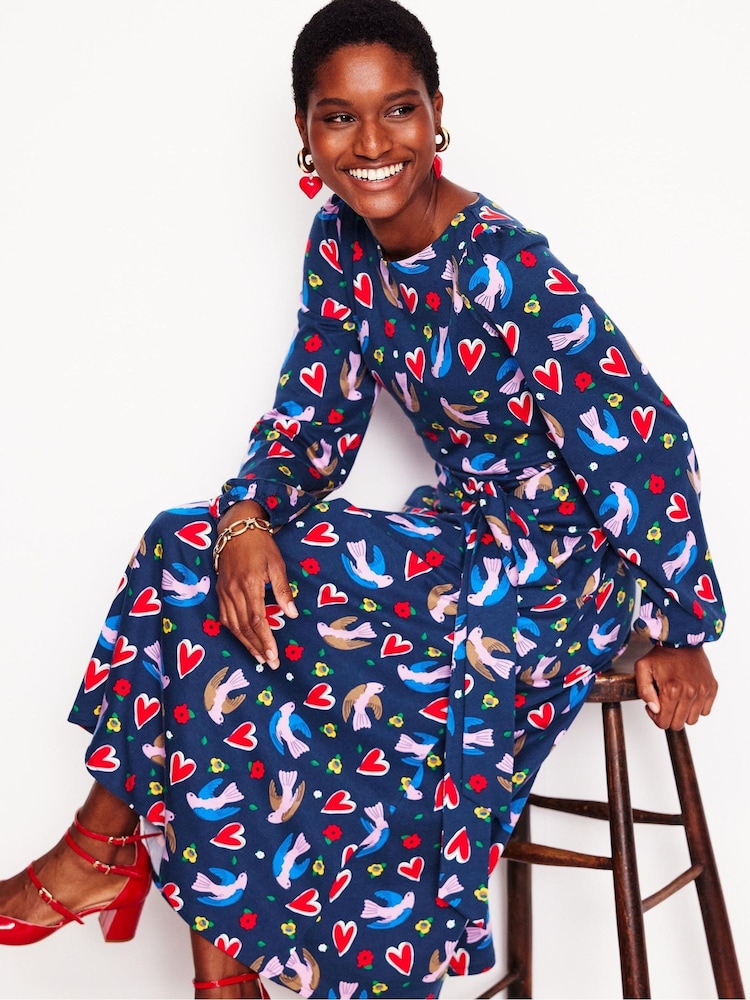 Boden Blue Leandra Jersey Midi Dress - Image 1 of 5