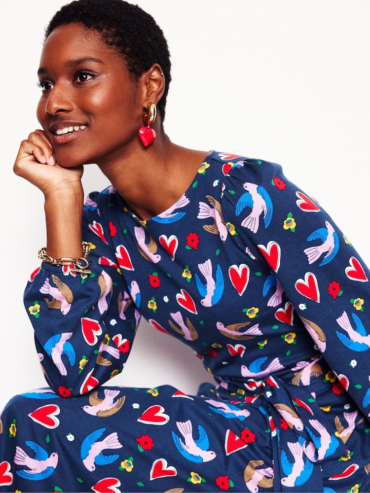 Boden Blue Leandra Jersey Midi Dress - Image 2 of 5