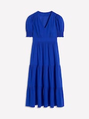 Boden Blue Anna Double Cloth Midi 100% Cotton Dress - Image 5 of 5