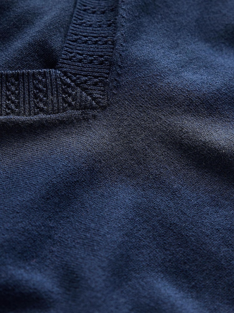 Boden Blue Emilia V-Neck Jumper - Image 6 of 6