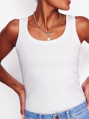 Boden White Essential Scoop Neck Vest - Image 5 of 6