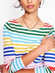 Boden Blue Ella Long Sleeve Breton 100% Cotton T-Shirt - Image 2 of 5