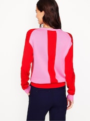 Boden Red Lara Relaxed 100% Cotton Cardigan - Image 3 of 6