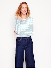Boden Blue Ella Long Sleeve Breton 100% Cotton T-Shirt - Image 1 of 5