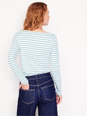 Boden Blue Ella Long Sleeve Breton 100% Cotton T-Shirt - Image 3 of 5