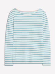 Boden Blue Ella Long Sleeve Breton 100% Cotton T-Shirt - Image 5 of 5