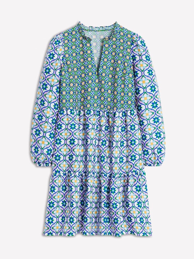 Boden Blue Esme 100% Linen Mini Dress - Image 5 of 5