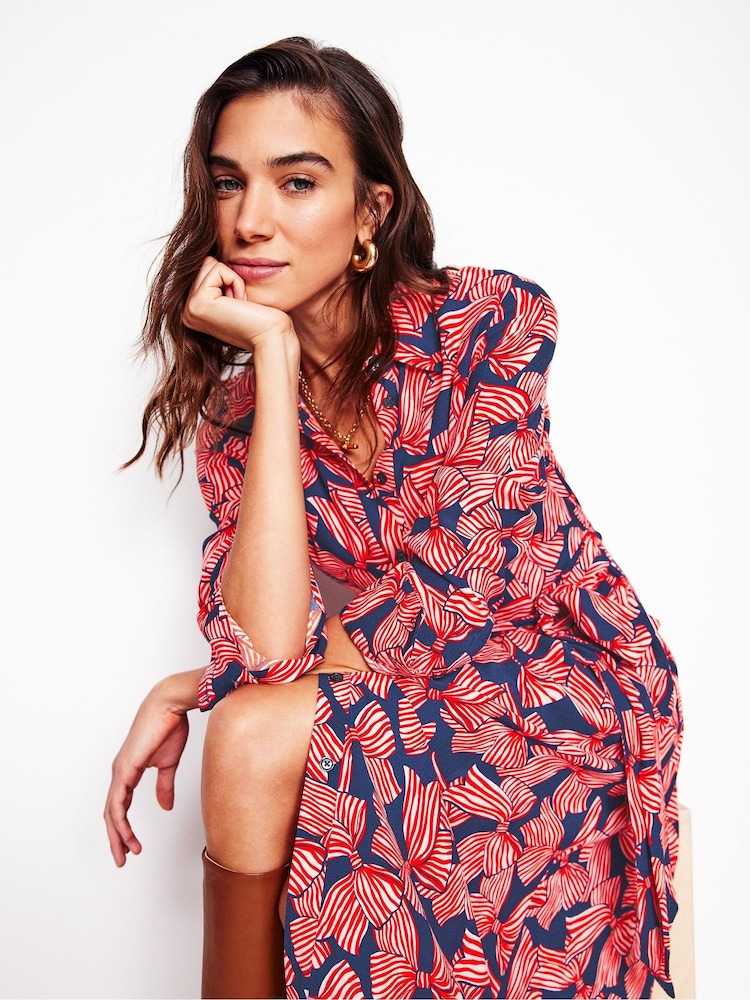 Boden Blue Kate Midi Shirt Dress - Image 1 of 5