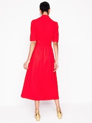 Boden Red Fashion Ponte Shirt Dress - Image 3 of 6