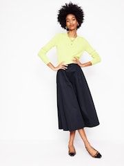 Boden Black Isabella Cotton Sateen Skirt - Image 1 of 5
