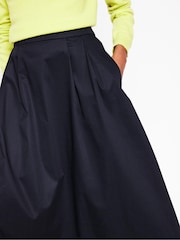 Boden Black Isabella Cotton Sateen Skirt - Image 3 of 5