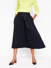 Boden Black Isabella Cotton Sateen Skirt - Image 4 of 5