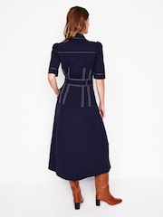 Boden Blue Fashion Ponte Shirt Dress - Image 3 of 5