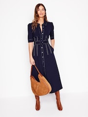 Boden Blue Fashion Ponte Shirt Dress - Image 4 of 5