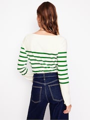 Boden Green Ella Long Sleeve Breton 100% Cotton T-Shirt - Image 3 of 6