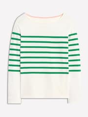 Boden Green Ella Long Sleeve Breton 100% Cotton T-Shirt - Image 6 of 6