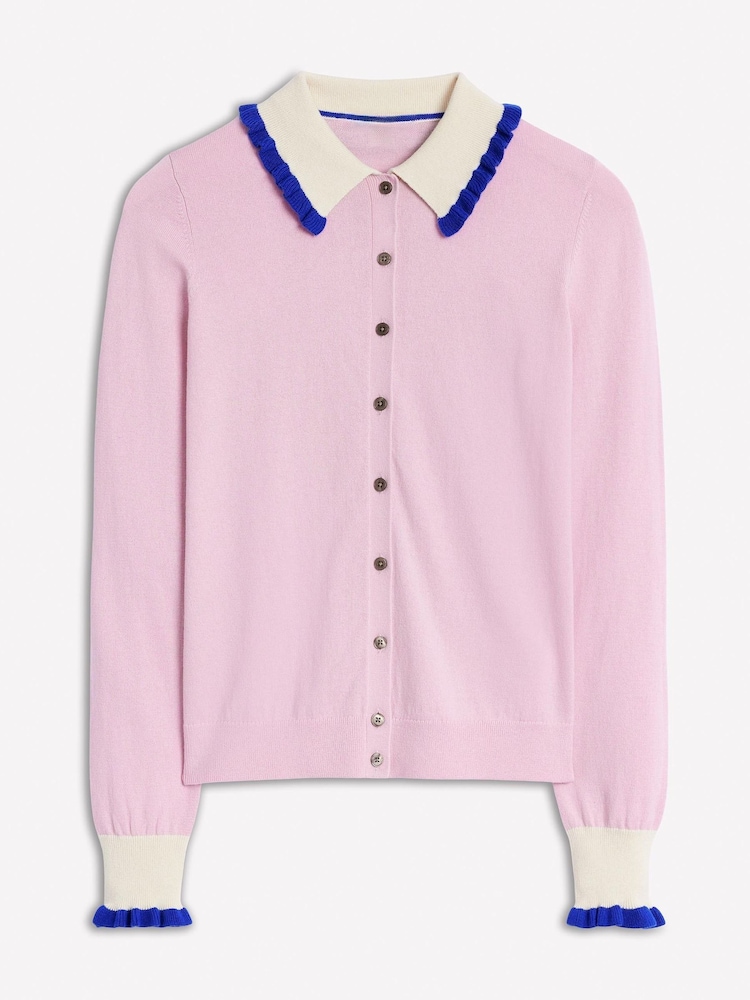 Boden Pink Frilled Blend Jumper - Image 4 of 5