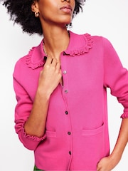 Boden Pink Jessie Frill Collared Cardigan - Image 2 of 6