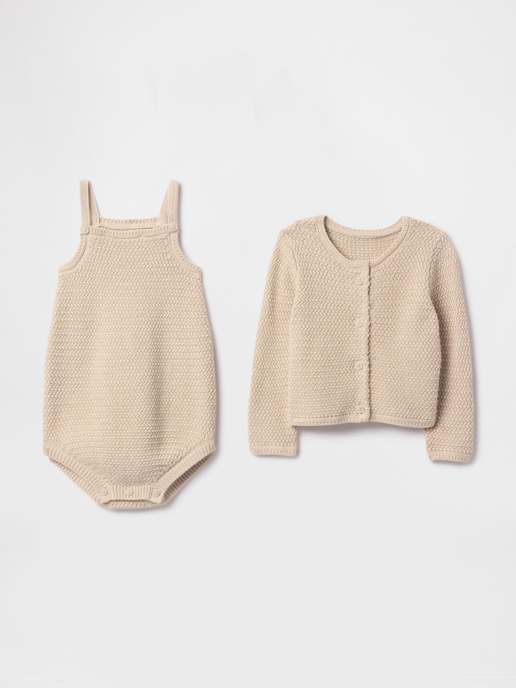 Gap Beige Cardigan Outfit Set (Newborn-24mths) - Image 1 of 3