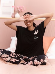 Bath & Body Works Black Cherry Blossom Legging 100% Cottton Pyjama Set - Image 2 of 5