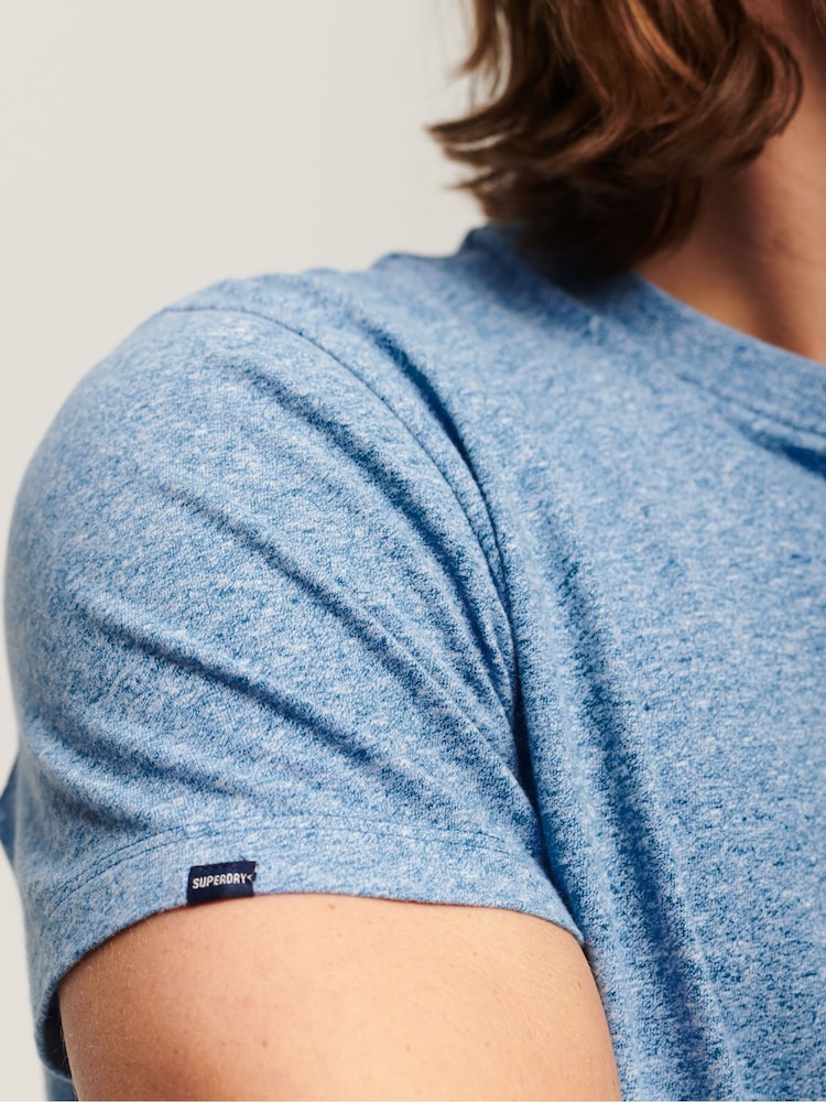 Superdry Fresh Blue Grit Essential Logo Embroidery T-Shirt - Image 4 of 7