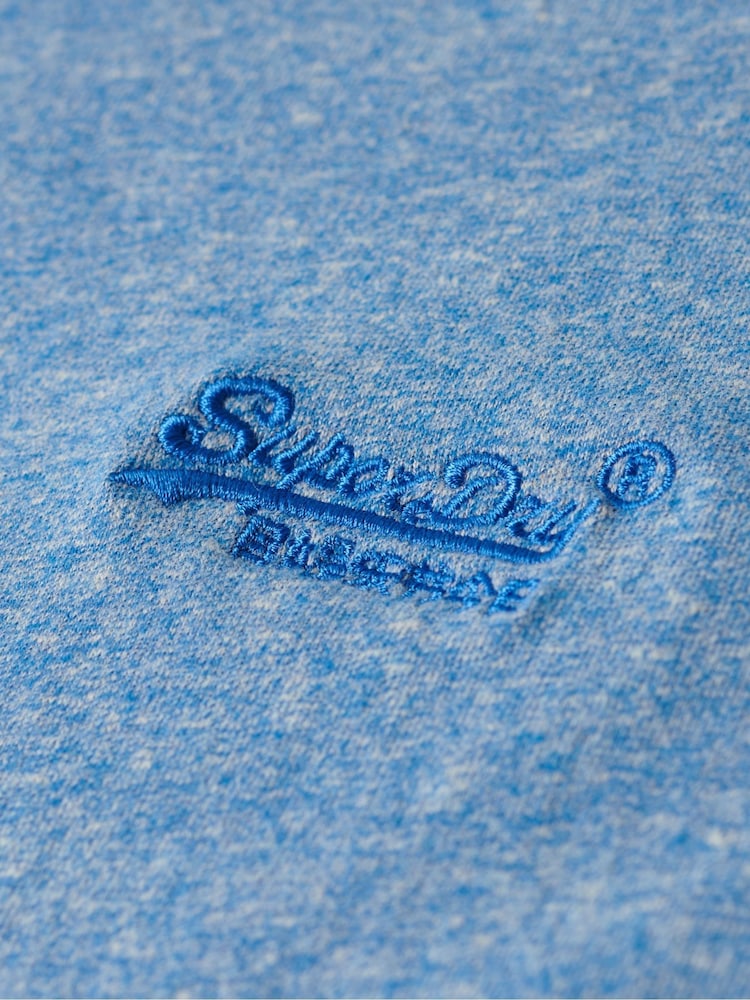 Superdry Fresh Blue Grit Essential Logo Embroidery T-Shirt - Image 7 of 7