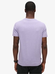 Superdry Iris Purple Marl Essential Logo Embroidery T-Shirt - Image 2 of 6