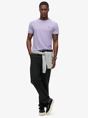 Superdry Iris Purple Marl Essential Logo Embroidery T-Shirt - Image 3 of 6