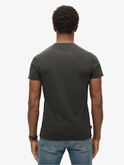 Superdry Raven Black Marl Essential Logo Embroidery T-Shirt - Image 2 of 6