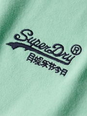 Superdry Spearmint Light Green Essential Logo Embroidery T-Shirt - Image 6 of 6