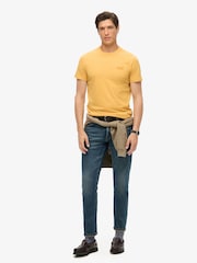 Ochre Yellow Marl - Superdry Essential T-Shirt mit Logostickerei - Bild 3 von 6