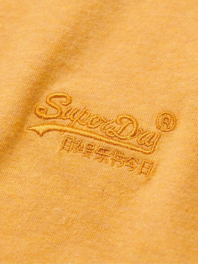 Ochre Yellow Marl - Superdry Essential T-Shirt mit Logostickerei - Bild 6 von 6