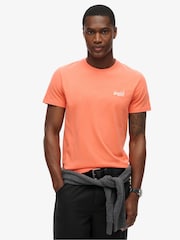 Superdry Sunburst Coral Essential Logo Embroidery T-Shirt - Image 1 of 7