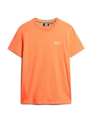 Superdry Sunburst Coral Essential Logo Embroidery T-Shirt - Image 5 of 7