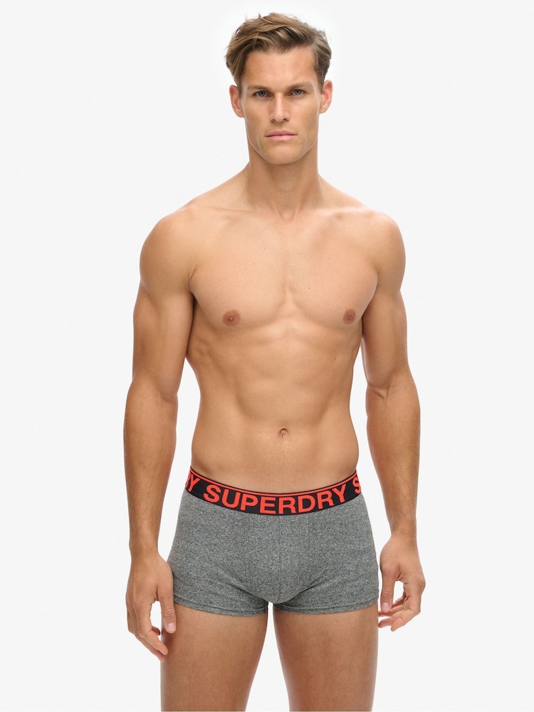 Superdry Black Orange Marl Logo Trunk Triple Pack - Image 7 of 7