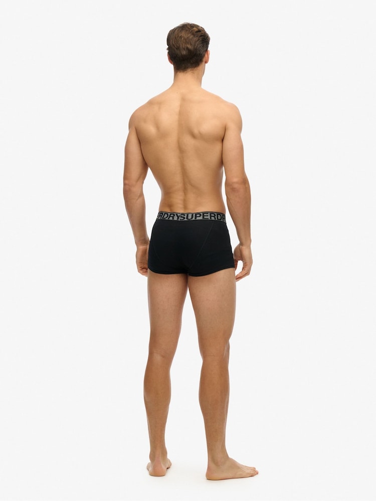 Superdry Triple Black/Grey Logo Trunk Triple Pack - Image 5 of 5